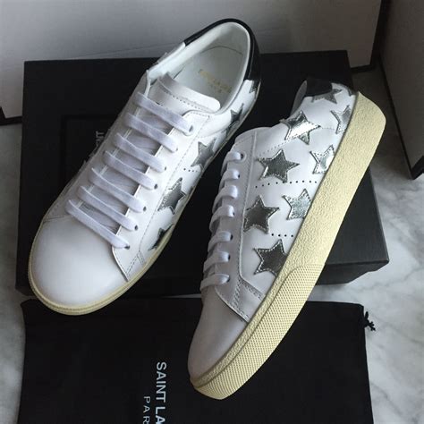 ysl white sneakers womens|saint laurent sneakers sale.